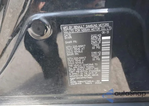 2015 Nissan Rogue S from USA, damaged, VIN KNMAT2MV0FP577480
